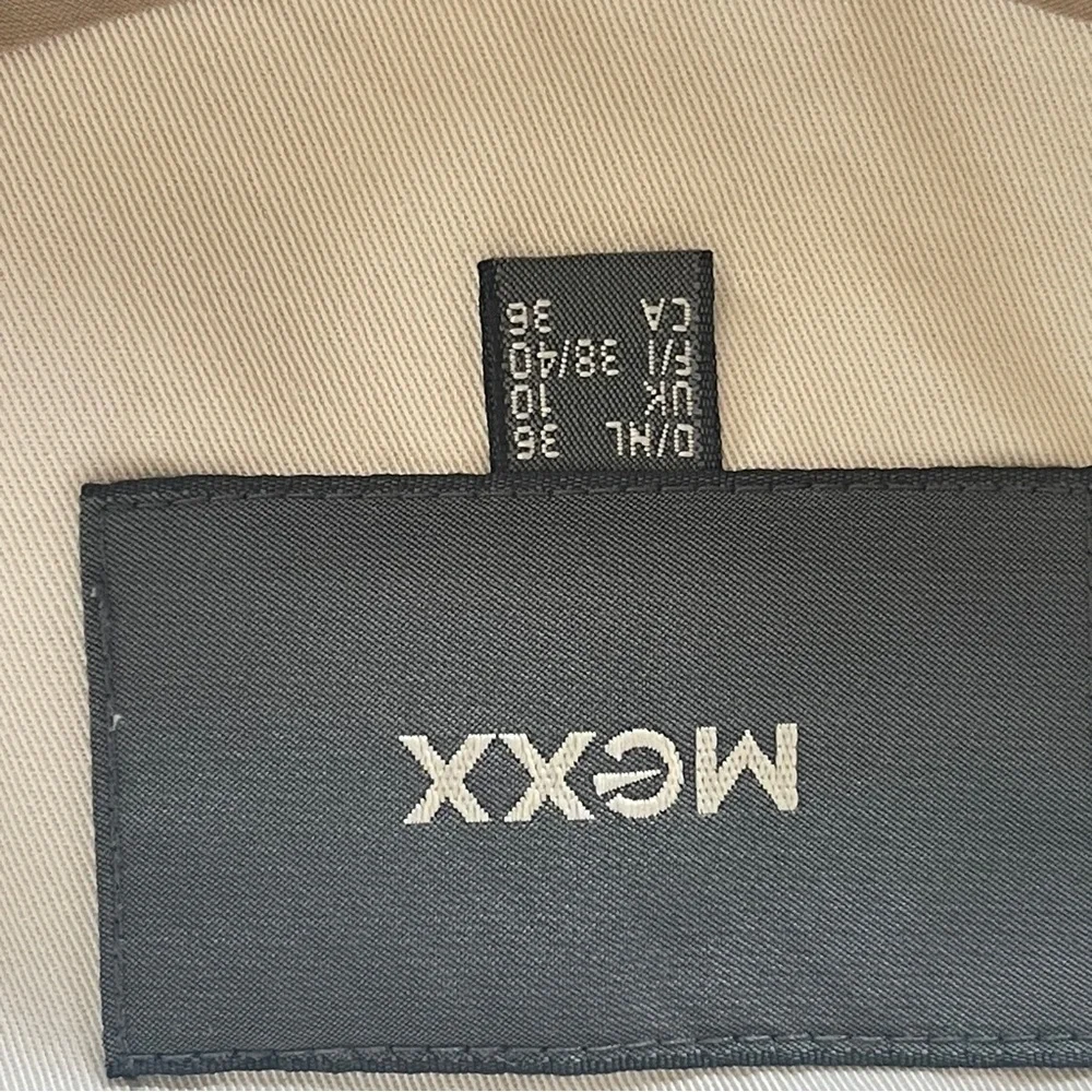 Mexx Cream Colored Lined Double Breast Trench Coat with belt Size 36 - Picture 15 of 16